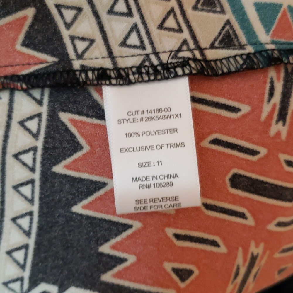 Trixie Western Print Sleeveless Dress size 11 - Picture 7 of 7